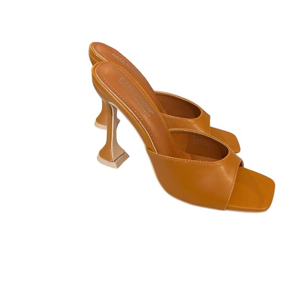 Cape Robbin Tan Open Toe Square Heel Size 8 - Picture 5 of 12